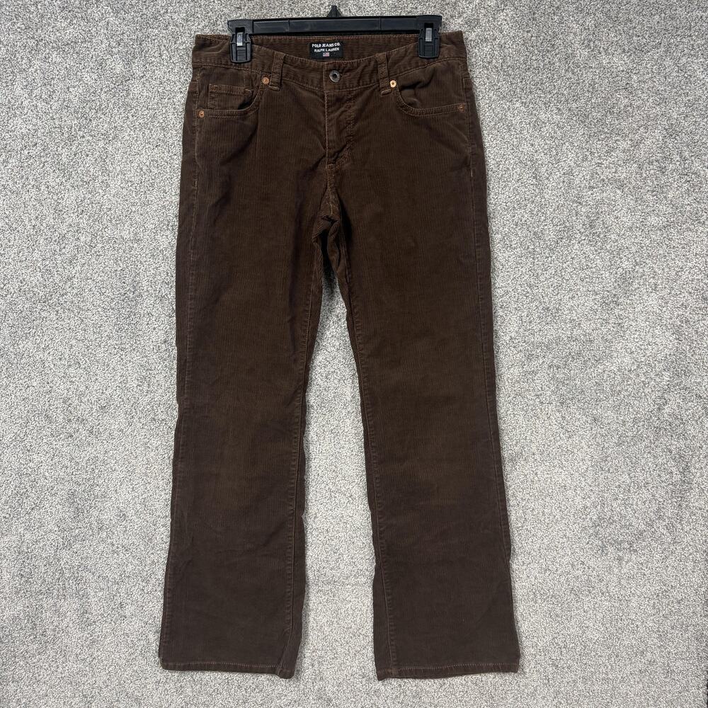 Vtg‎ 90s Polo Jeans Ralph Lauren Pants 4 30x30.5 Brown Corduroy Dark Academia